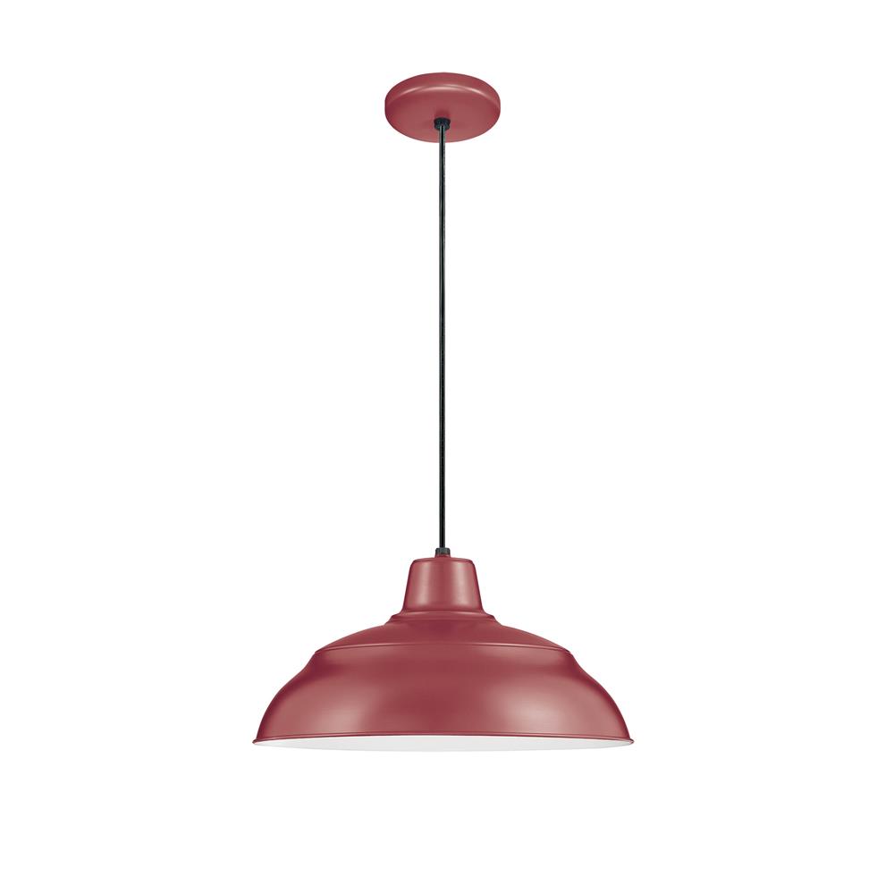 Millennium Lighting RWHC14-SR R Series Warehouse/Cord Hung in Satin Red